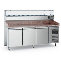 Refrigerated Prep Pizza Counter — 2-Door with Drawers image preview