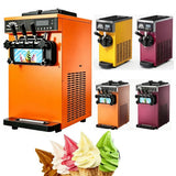 Commercial Soft Serve Ice Cream Machine — 3 Flavors, Stainless Steel