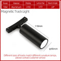 Black curved track light -10W