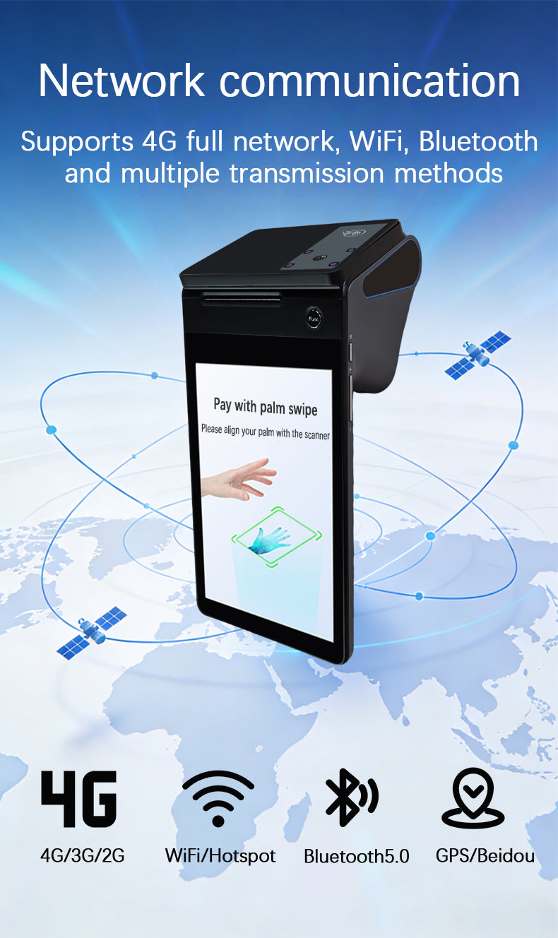 All-in-One Handheld POS Terminal with Palm Vein Payment