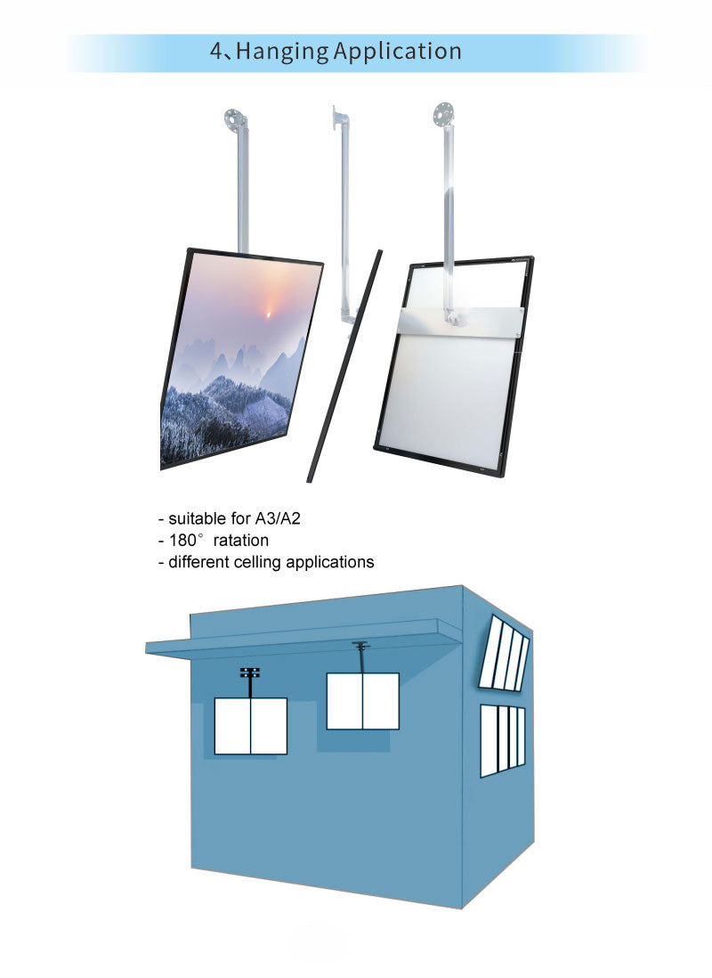 Ultra-Slim LED Menu Light Box — Aluminum Frame, Backlit Display