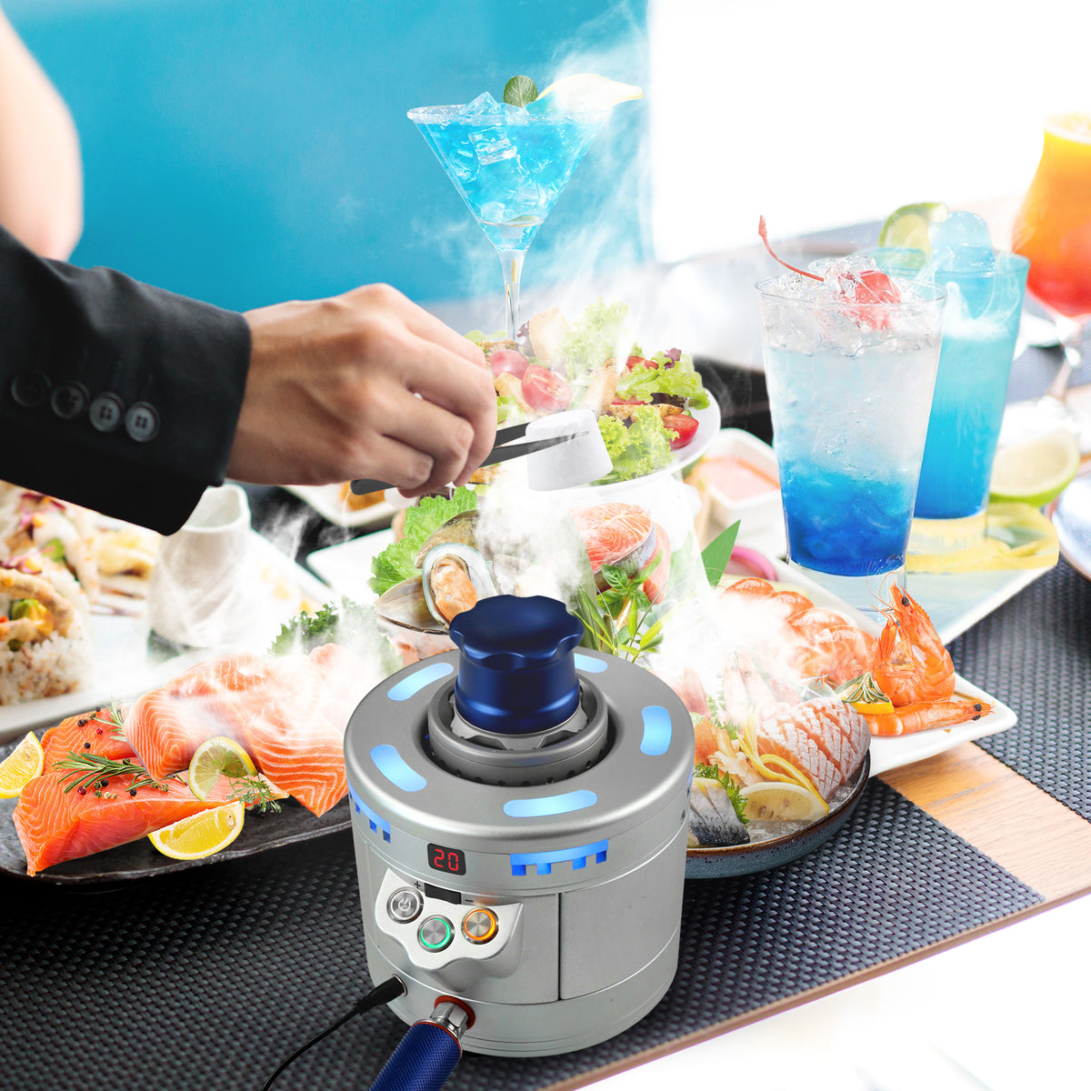 Portable Dry Ice Maker & CO2 Glass Chiller