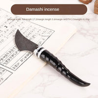 Sheep Horn Incense Knife with Ebony &amp; Wood Handle image preview