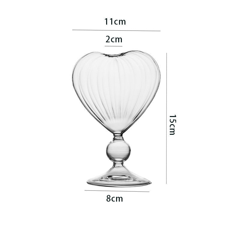 Japanese Heart-Shaped Cocktail Glass