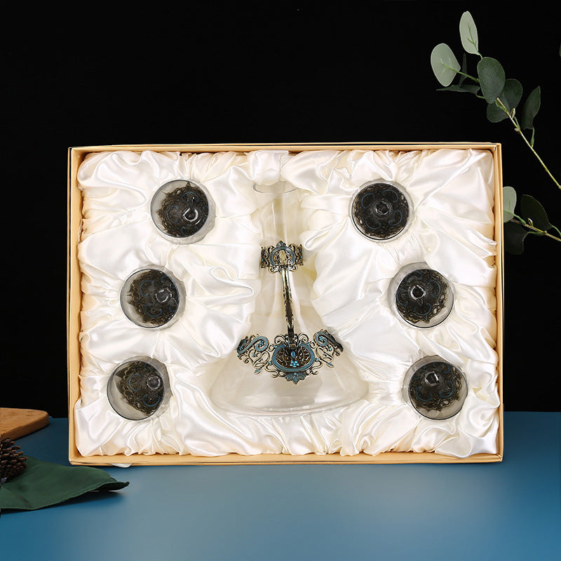 Retro Style Wine Glass and Decanter Gift Set