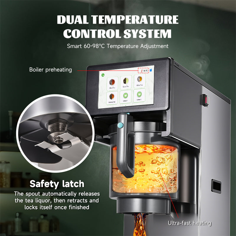 Commercial Automatic Tea Brewer — 5.5L Stainless Steel