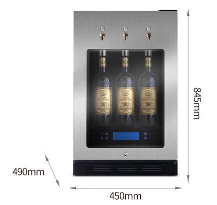 Wine Dispenser Cooler — 6-Bottle Chiller with 3 Spouts