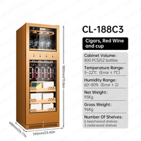 Dual-Zone Cigar Humidor &amp; Wine Cabinet — Cedar-Lined, Compressor-Cooled image preview