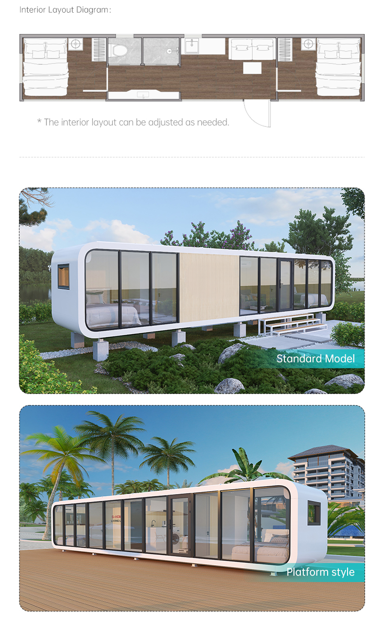 Modular Poolside Cabin — Solar Glamping Studio Unit