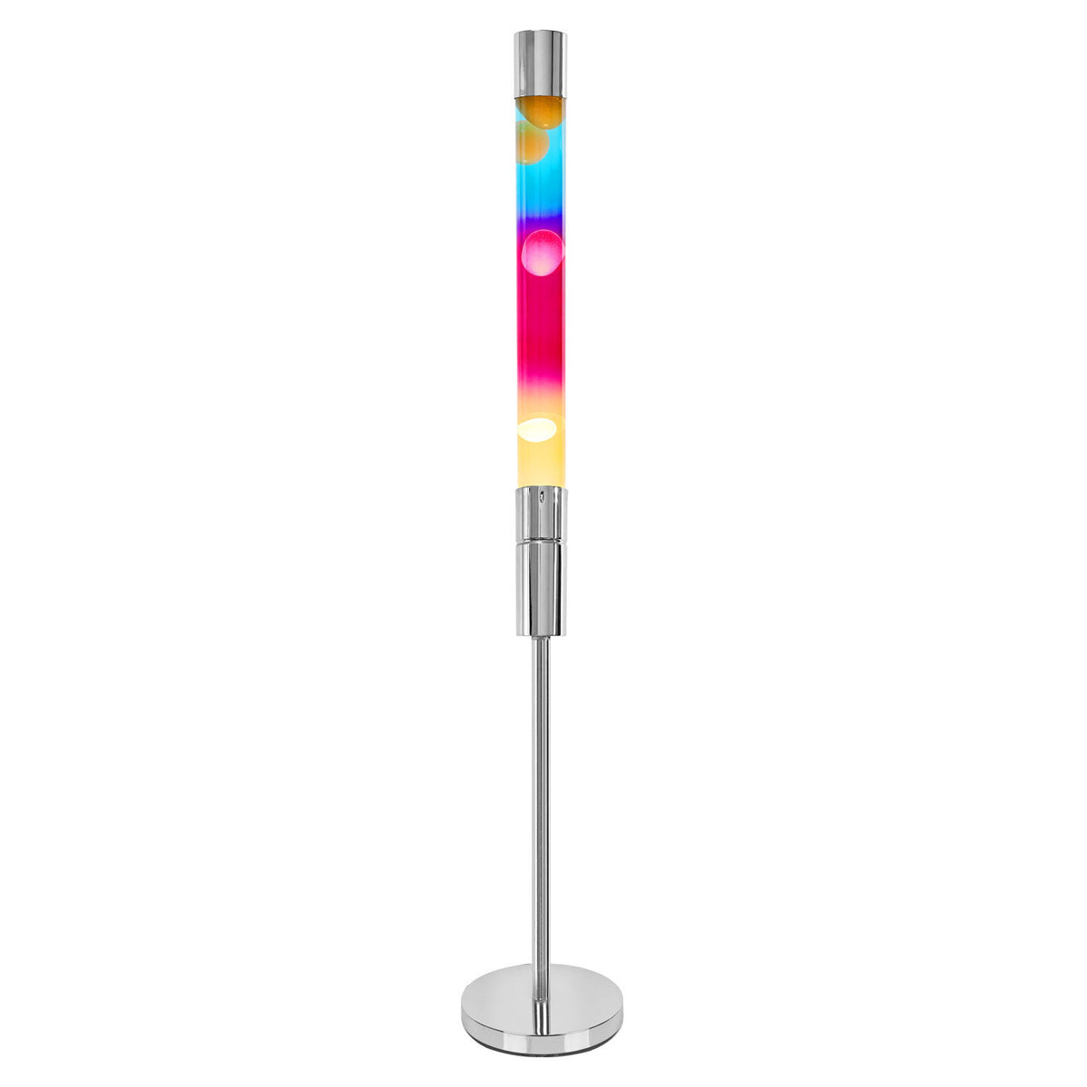 Modern LED Floor Lava Lamp — Tall Glass Rainbow Accent Light