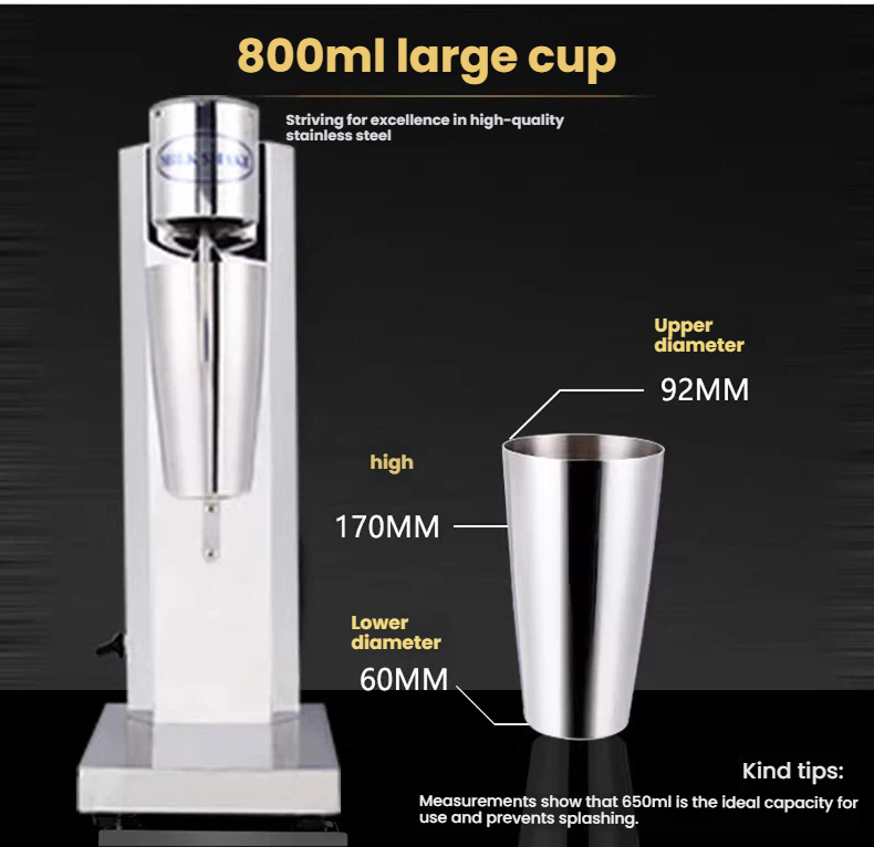 Commercial Milkshake & Milk Tea Machine — Stainless Steel