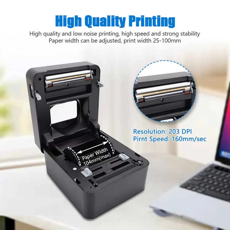 Thermal Wristband & Label Printer — 4x6 Desktop, 203 DPI