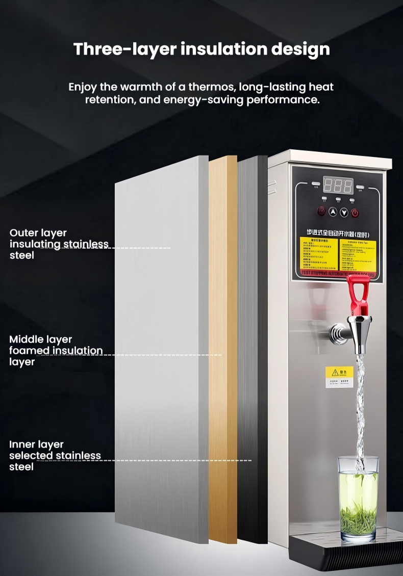 Commercial Countertop Water Boiler — Stepped Hot Water Dispenser