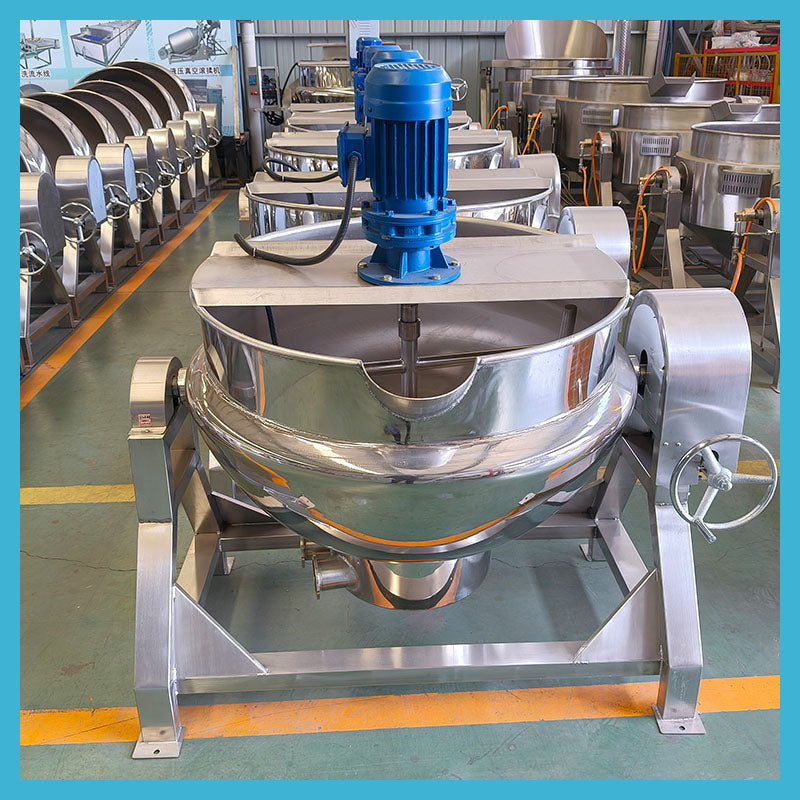 Commercial Tilting Electric Jacketed Kettle with Agitator