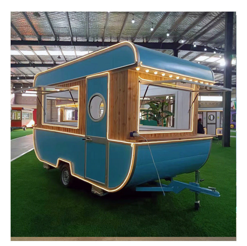 Commercial Mobile Food Trailer with Full Kitchen — BBQ & Bar