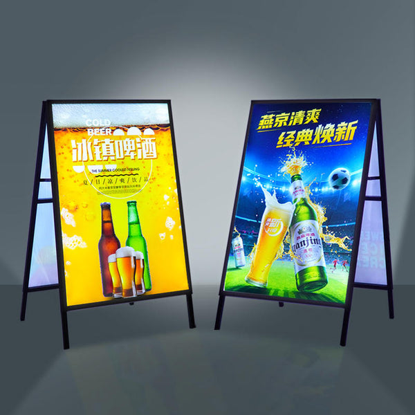 Foldable LED A-Frame Light Box — Double-Sided Sidewalk Sign