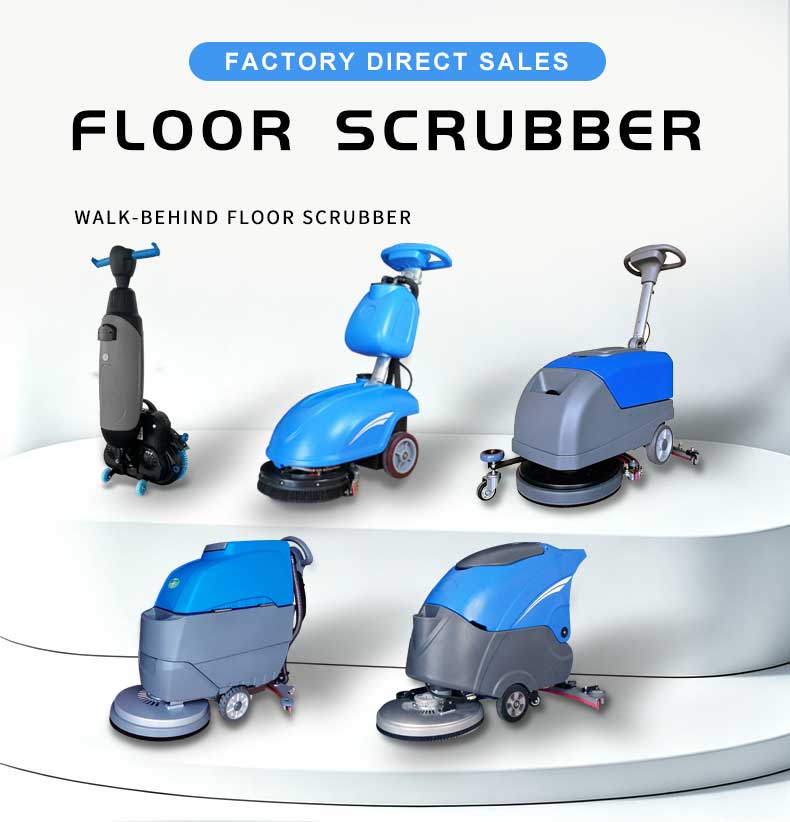 Walk-Behind Battery Floor Scrubber Dryer — 430 mm, clean water tank capacity 4L