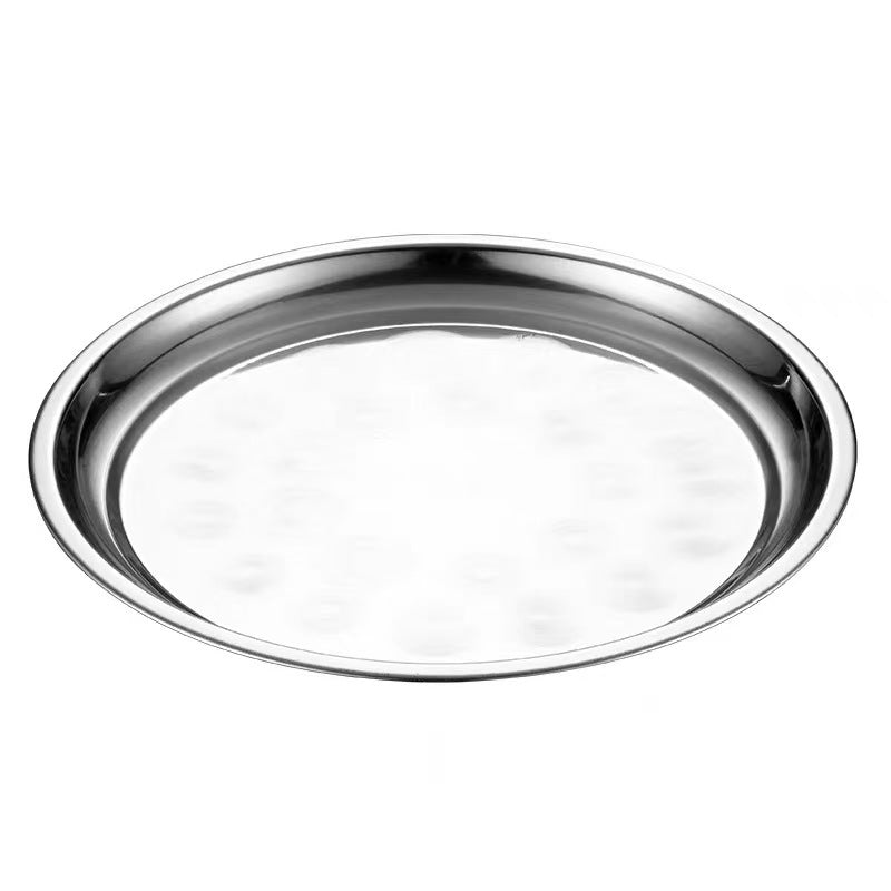 Round Stainless Steel Serving Platter