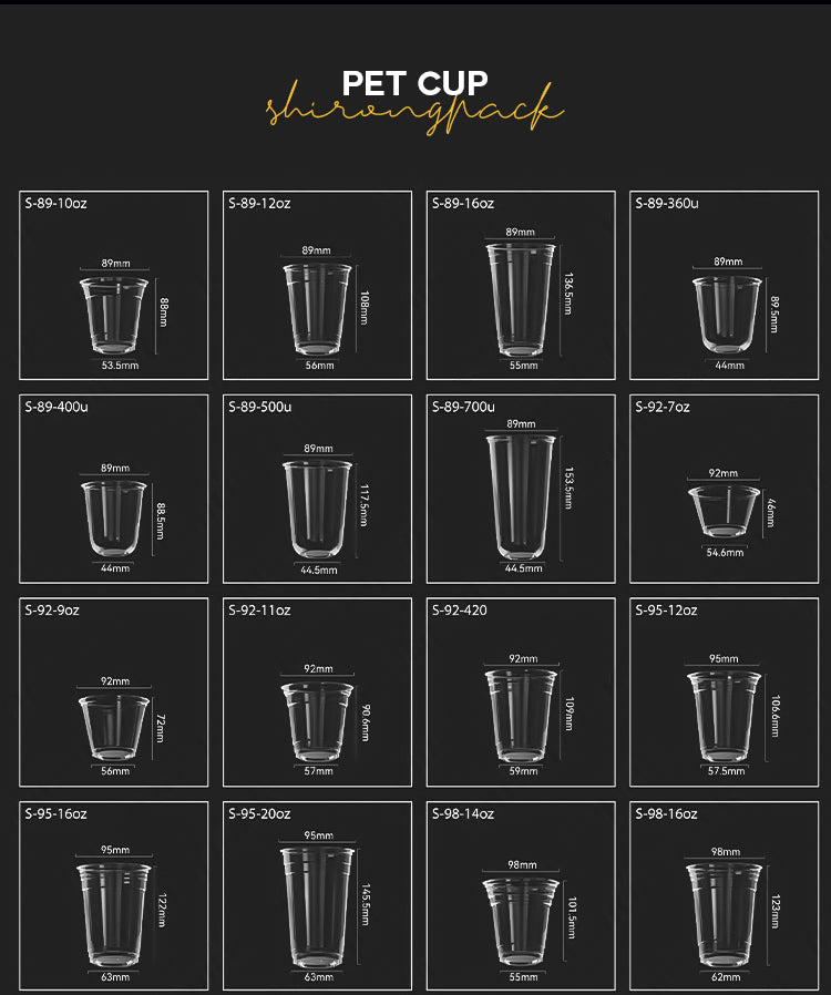 Disposable Cups with Lids — PET, PP & Paper, 7–32 oz