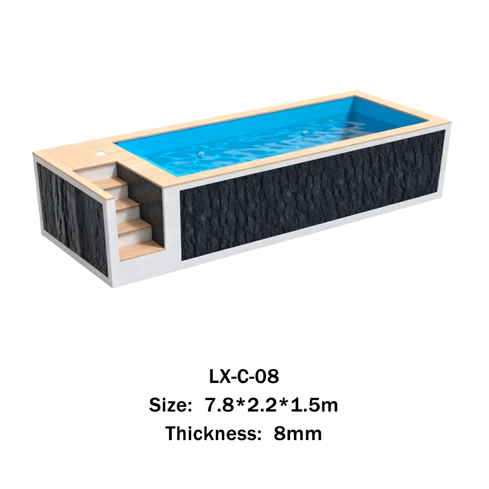 Prefab Above-Ground Fiberglass Swimming Pool — Container Series