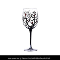 Four Seasons Airbrushed Wine Glass — 575 ml image preview