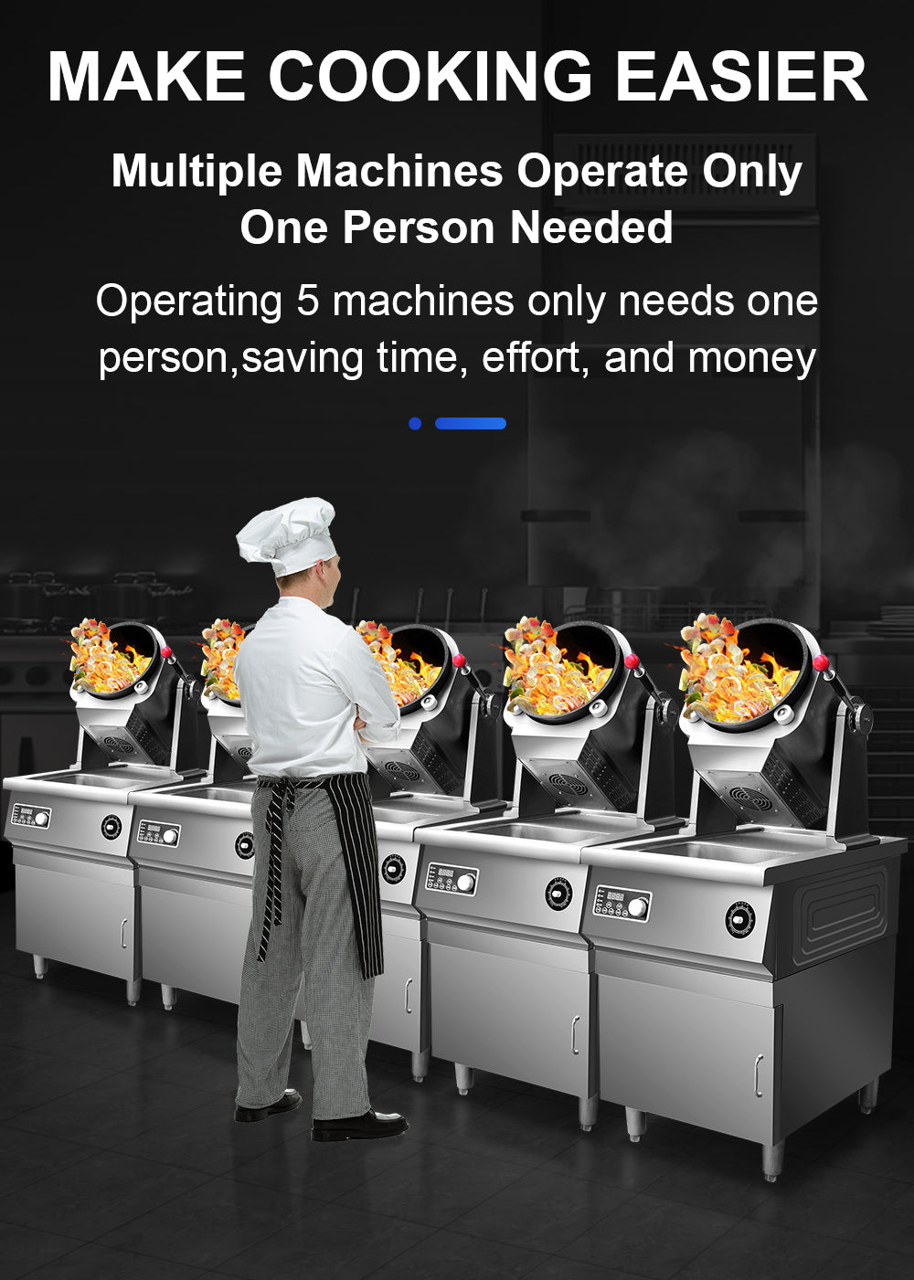 Commercial Automatic Stir-Fry Cooking Robot — Electric Wok Machine