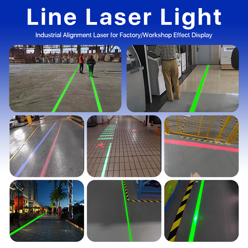 Industrial Line-Laser Safety Marker Light — Yellow, 20 W