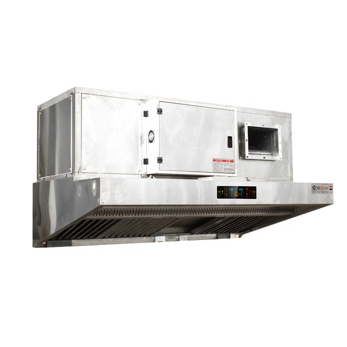 Wall-Mounted Commercial Range Hood — Stainless Steel, 6000 m³/h