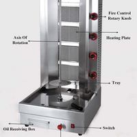 Commercial Gas Doner Kebab &amp; Shawarma Machine — 4-Burner Rotary image preview