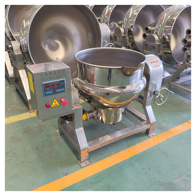 Commercial Tilting Electric Jacketed Kettle with Agitator