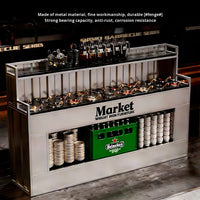 Commercial Wrought Iron Condiment Station — Self-Service Sauce Bar Counter image preview