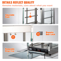 Commercial 3-Tier Heated Display Case — Countertop Pastry &amp; Food Warmer image preview