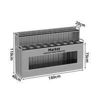 Commercial Wrought Iron Condiment Station — Self-Service Sauce Bar Counter image preview