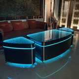 LED Glow Bar Table — RGB Illuminated Stainless Steel Cocktail Table