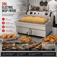 Commercial Electric Countertop Donut Fryer — 30L Single Tank image preview