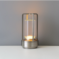 Cordless Rechargeable LED Table Lamp — Touch Dimmable, Aluminum image preview