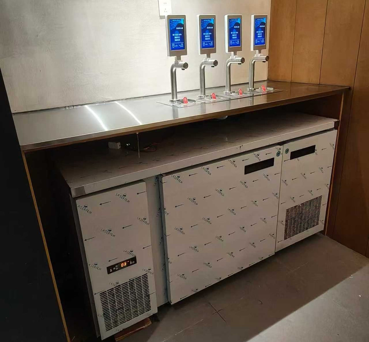 Cold Beverage Tap Dispenser — Multi-Tap Station with Undercounter Cooler