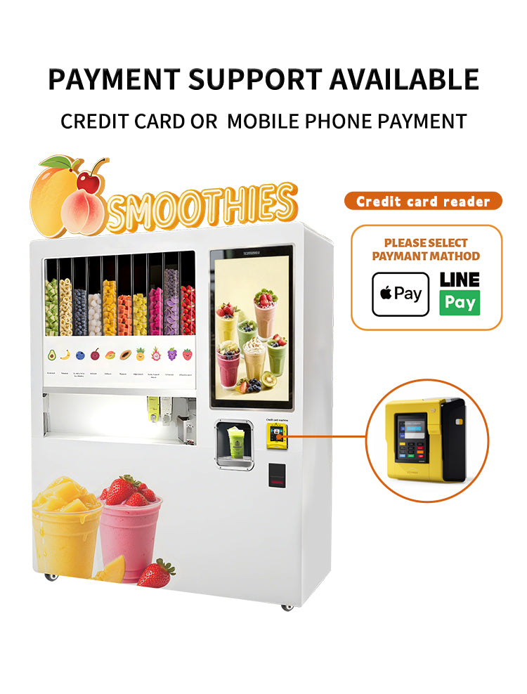 Commercial Frozen Fruit Smoothie Vending Machine — 32" Touchscreen
