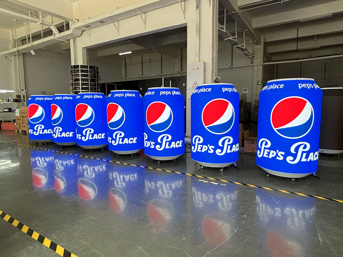 Can-Shaped Cylinder LED Video Display — Custom Digital Signage