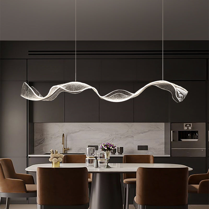 Modern LED Linear Pendant Light — Dining & Restaurant Chandelier