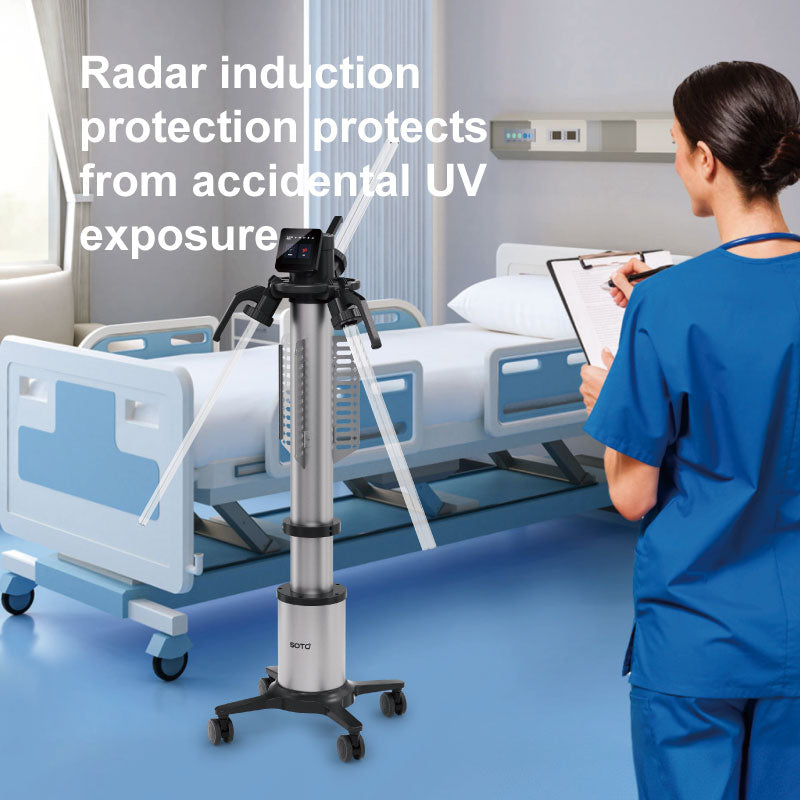 Commercial UV Air Sterilizer — 360° Germicidal Lamp, 180 W