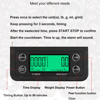Digital Coffee Scale with Timer — 3 kg, 0.1 g image preview