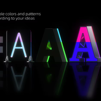 Ultra-Slim LED Light Box Sign — App-Controlled RGB, Wall-Mounted image preview