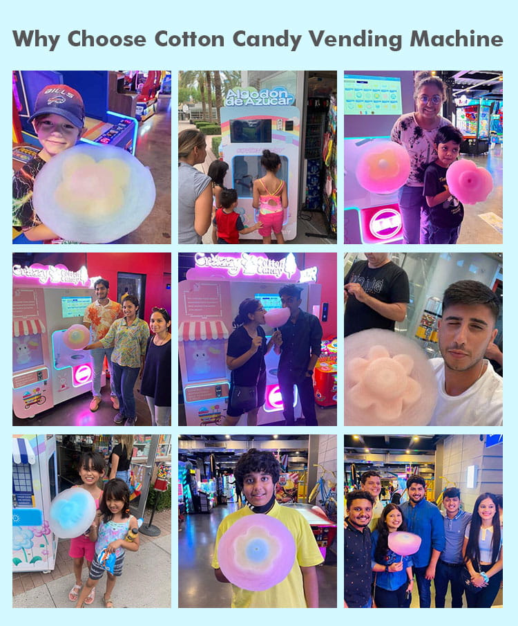Automatic Cotton Candy Vending Machine — Touchscreen, Self-Serve