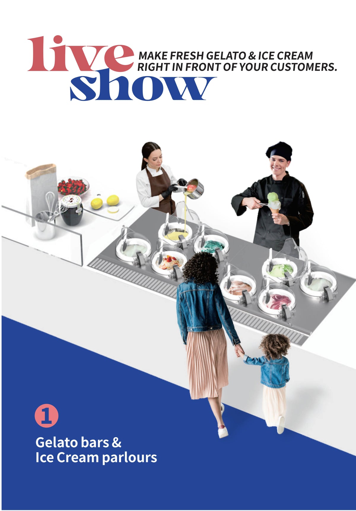 All-in-One Gelato & Ice Cream Machine — Displayable Churning Freezer