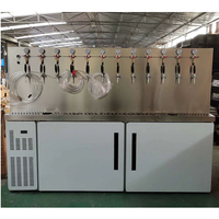12-Tap Wall-Mounted Draft Beer Cooler with Rinsers image preview