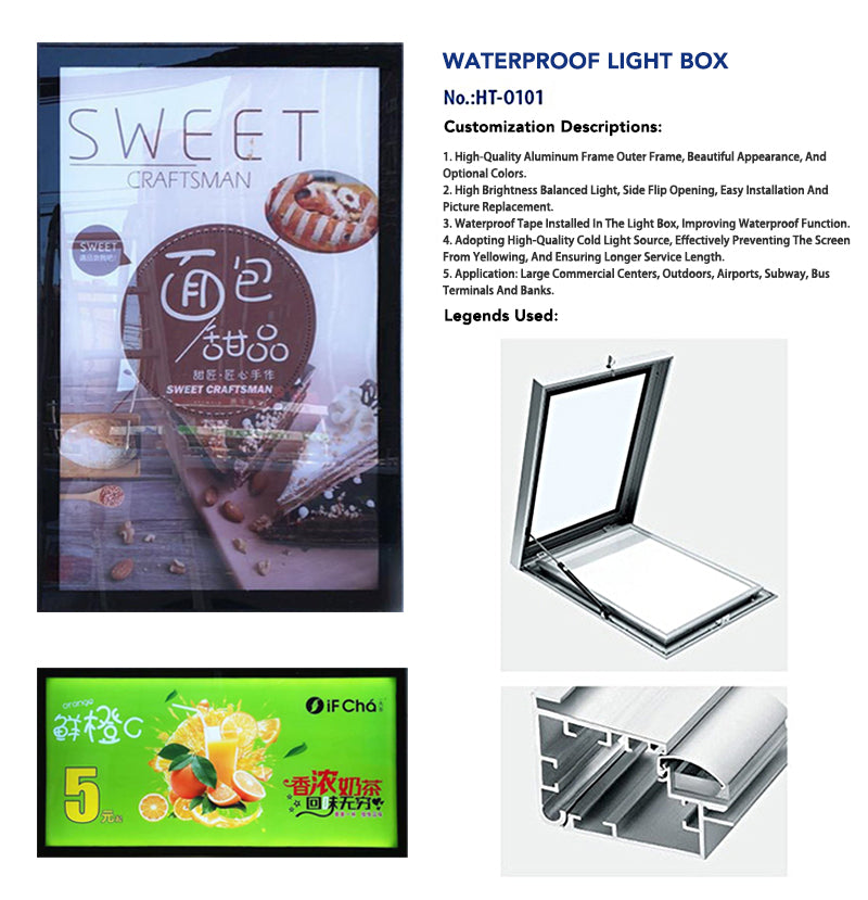 Outdoor Waterproof LED Light Box — Custom Illuminated Advertising Sign