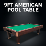 Mesa de billar americano para bola 9 de madera maciza