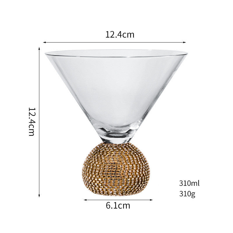 Diamond-Encrusted Crystal Glassware — Cocktail, Wine & More