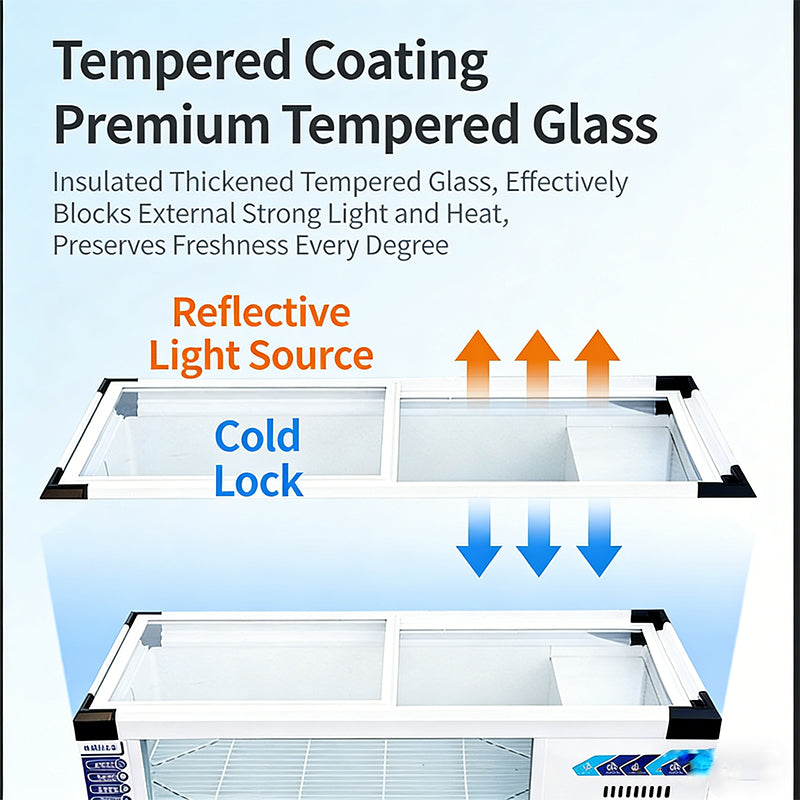 Commercial Stainless Steel Display Freezer — Countertop Merchandiser
